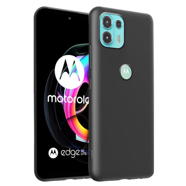 Etui til Motorola Edge 20 Lite, Silikone Lite, Sort
