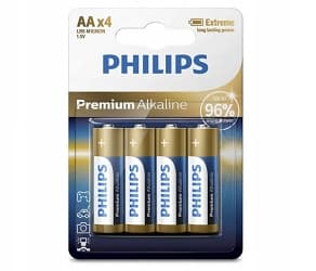 Philips Premium Alkaline AA x4 alkaliska batterier