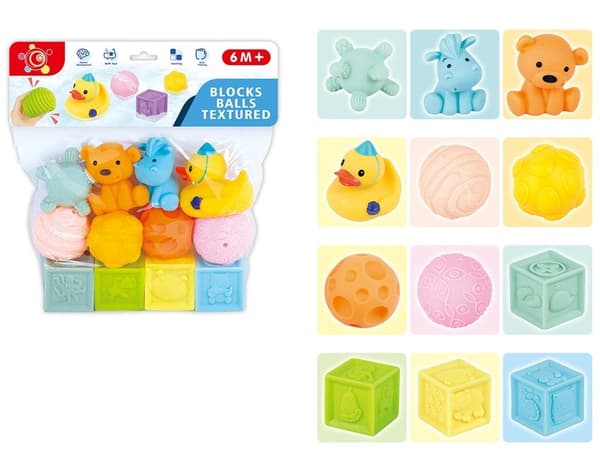 Pehmeät sensoriset blokit 12 kpl