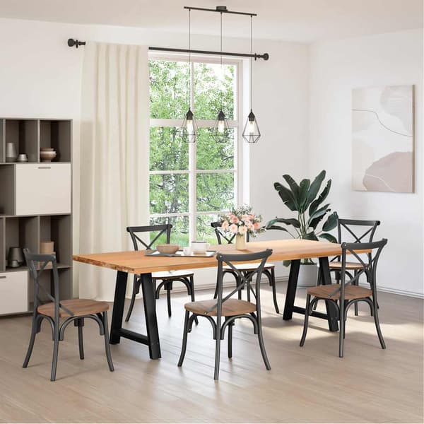 vidaXL sofabordsben, 2 stk., sort, 80x(72-73) cm, stål