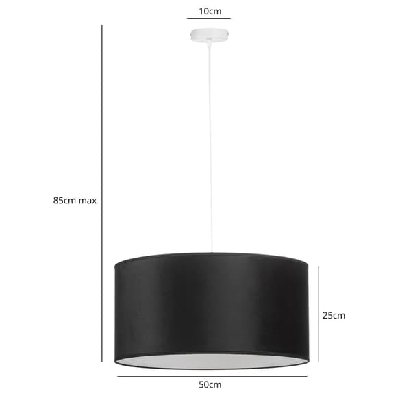 Tornado BAL1 lampa, svart sammet