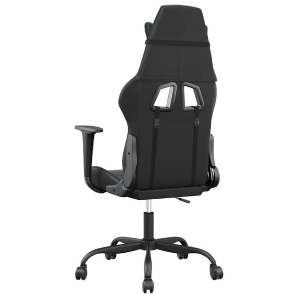 vidaXL massage-gamingstol, sort, kunstlæder