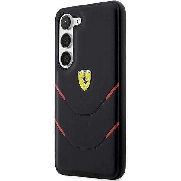 Ferrari Hot Stamp Lines cover til Galaxy S23, sort