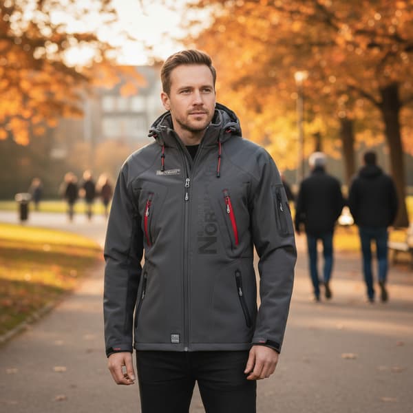 Geographical Norway Techno DB MEN 056 herr softshelljacka (WU4563H/GN-MÖRKGRÅ) M