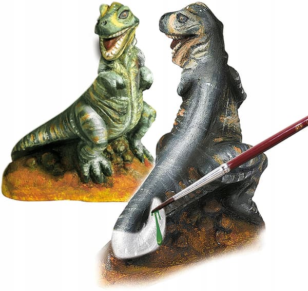 DINOSAURS gipsafstøbninger T-REX 3D SES maling