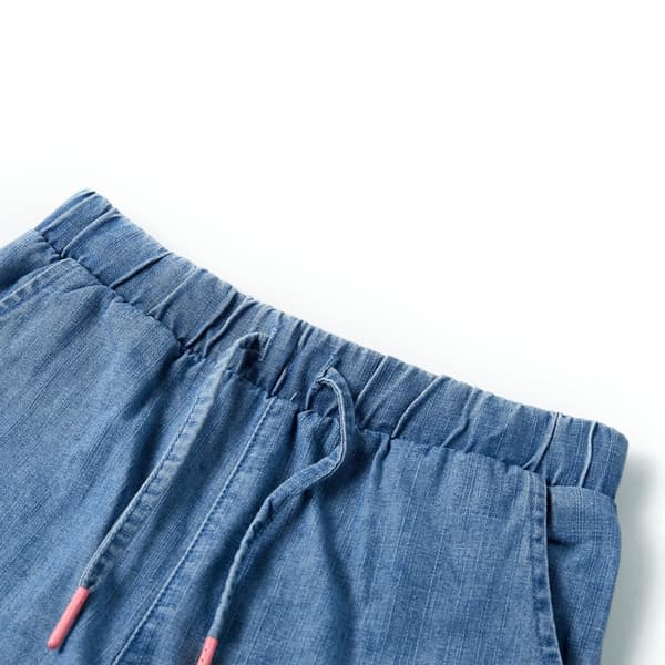 Barnshorts, blå denim, 140