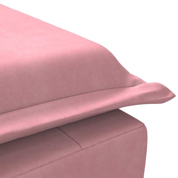 vidaXL Massageschäslong med rullstol, rosa, sammet