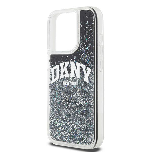 DKNY Liquid Glitter Big Logo-cover til iPhone 13 Pro / 13, sort