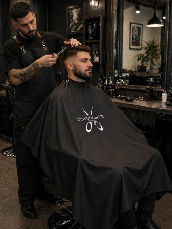 Barberkappe til en stor frisørsalon