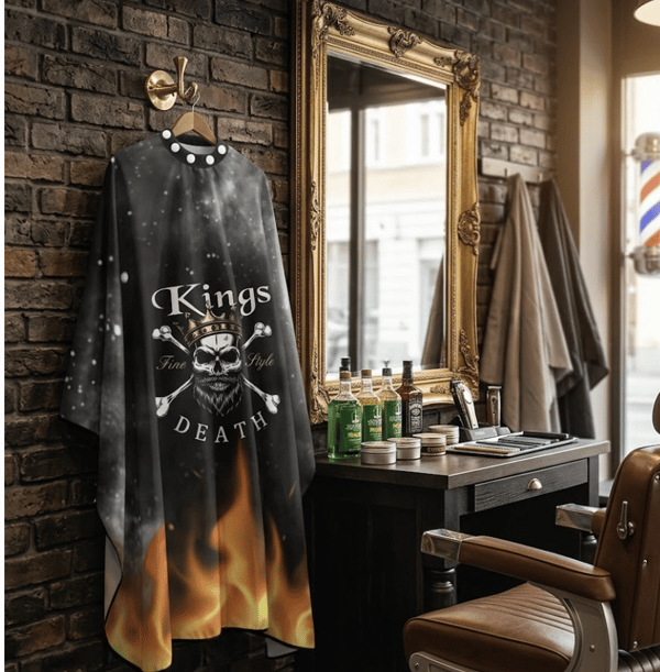 Barbermantel för en stor hårsalong