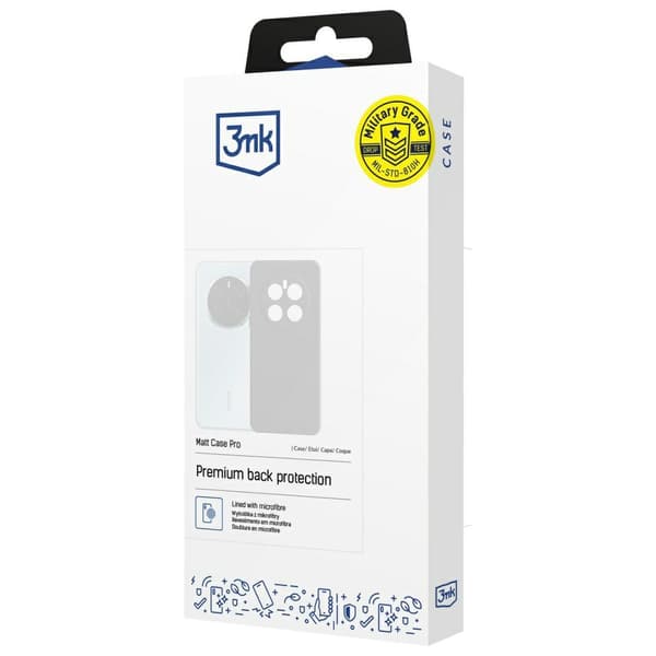 3MK Matt Case Pro Redmi Note 14 Pro 4G:lle, musta