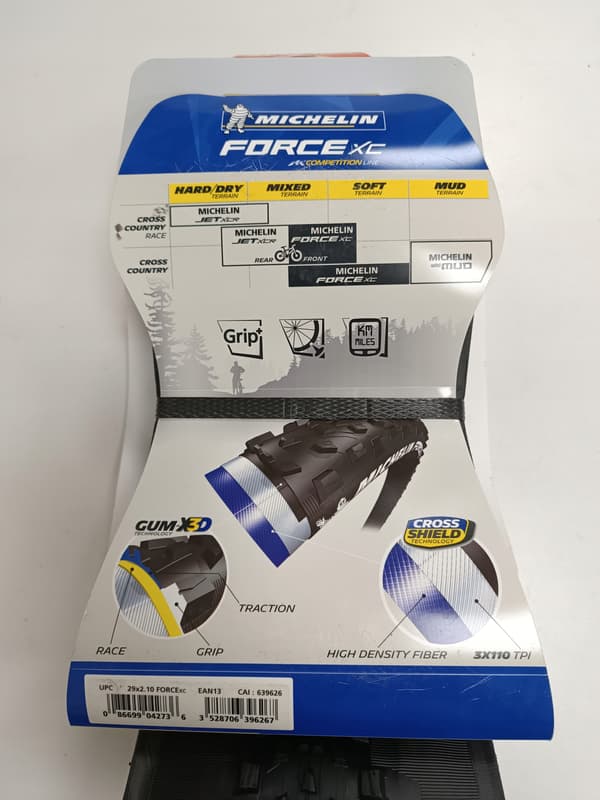 Michelin Force XC TS TLR 29x2.10 slanglöst hopfällbart cykeldäck