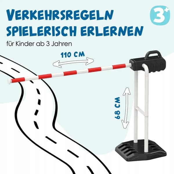 Barriärgrind Vägbarriär för trafikutbildning