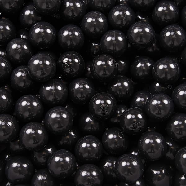 KiddyMoon plastbollar 7 cm svart 700 leksaksbollar set