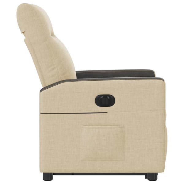 vidaXL Lyftbar massagefåtölj, elektrisk, vilstol, krämfärgad