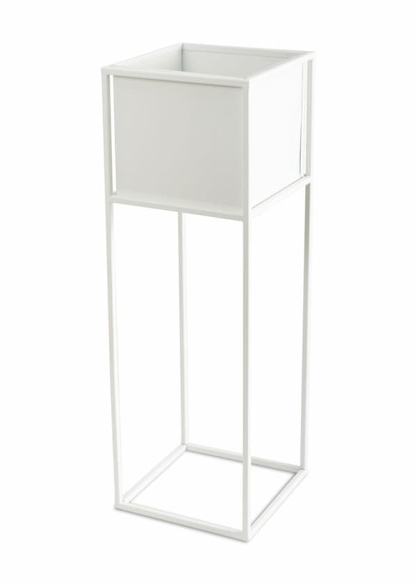 Moderni valkoinen kukkateline 70 cm