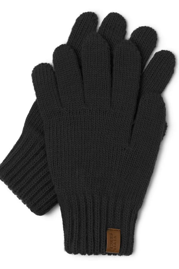Vivisence 7014R sorte UNI strikkede handsker