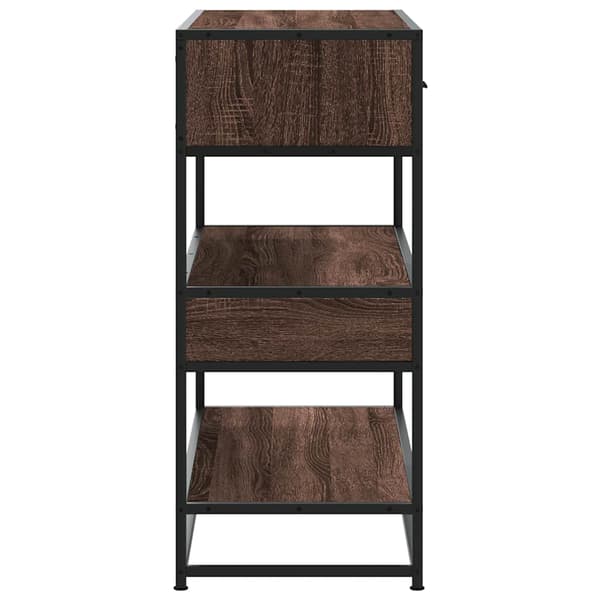 vidaXL konsolbord brunt egetræ 90x35x80 cm