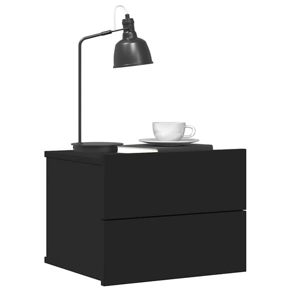vidaXL sengebord sort 40 x 30 x 30 cm spånplade