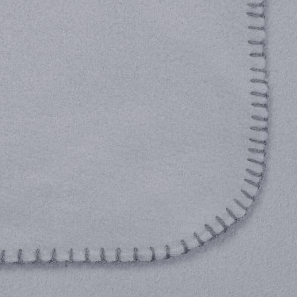 Polarfleecefilt 150x200 cm, silverfärgad fleece