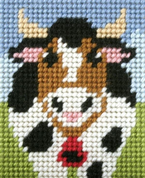 Broderi. Mit første broderi - Ko