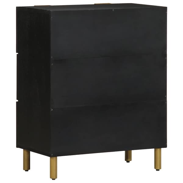 vidaXL skab, sort, 60x33x75 cm, træbaseret materiale
