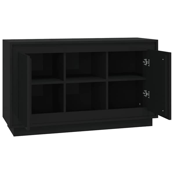 vidaXL skab, sort, 102x35x60 cm, træbaseret materiale