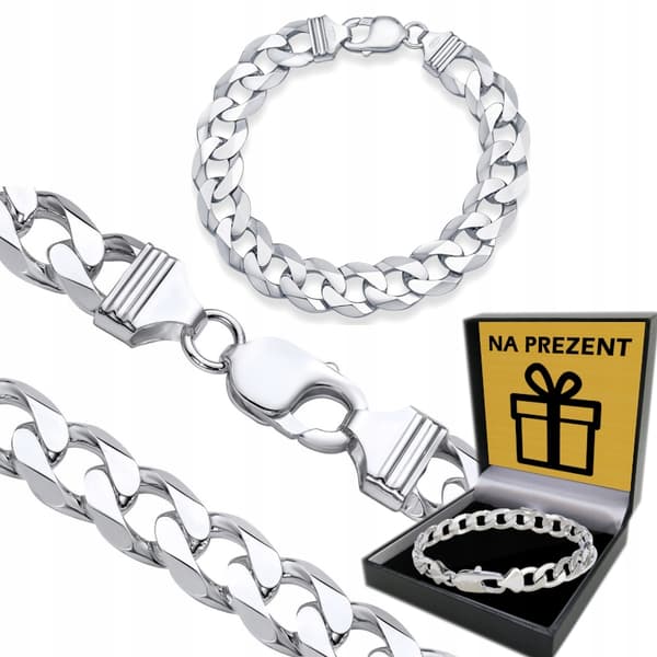 TYK Sølv Herrearmbånd 925 Sølvarmbånd 12mm/23cm Rustning