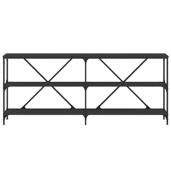 vidaXL konsolbord, sort, 180x30x75 cm, træbaseret materiale