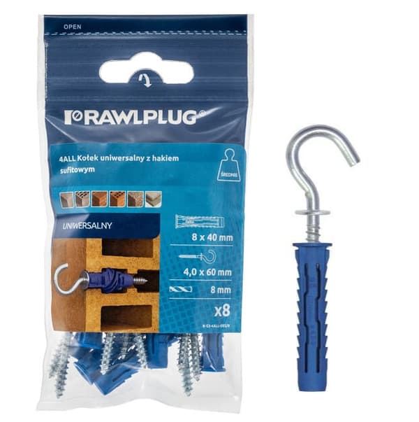 RAWLPLUG Loftkrogprop 8x40mm 8 stk/pakke
