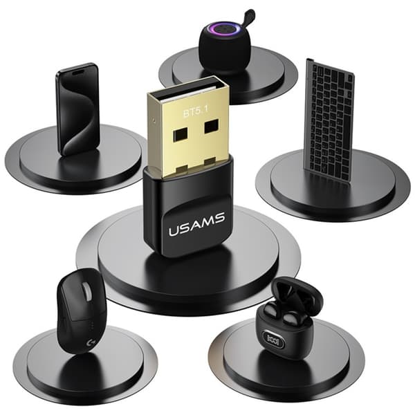 USAMS ZB321 5.1 USB Bluetooth-adapter svart