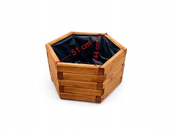 Træhavepotte i teak 51x44x23 D26