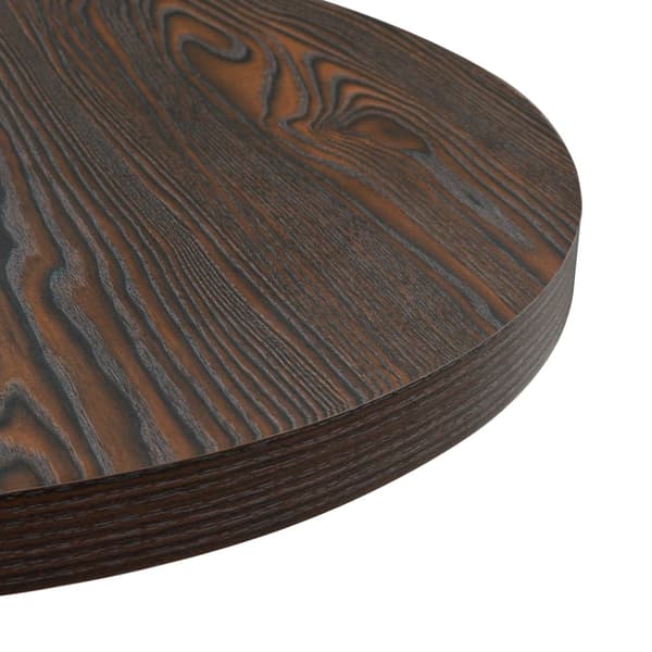 vidaXL MDF bistrobord med stålbas 60x75 cm mörk ask