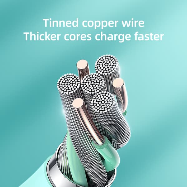 USB-A - microUSB 3A kabel laddningsindikator 2m grön