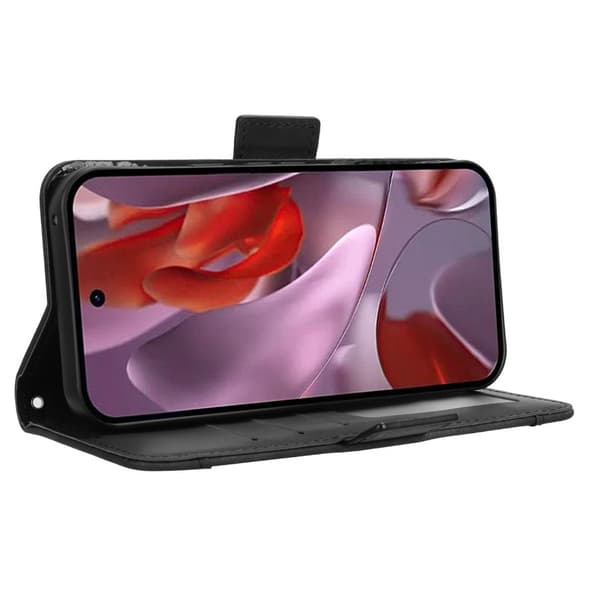 Flip-cover til Google Pixel 9A, kortholder, sort