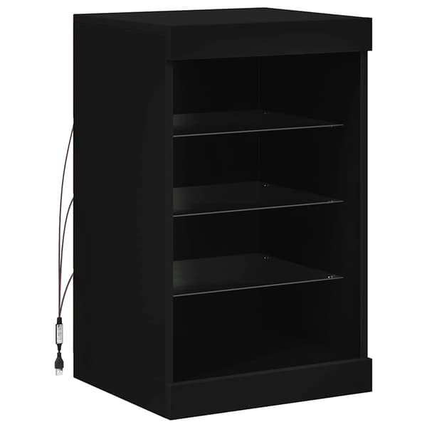 vidaXL LED-skab sort 41x37x67 cm
