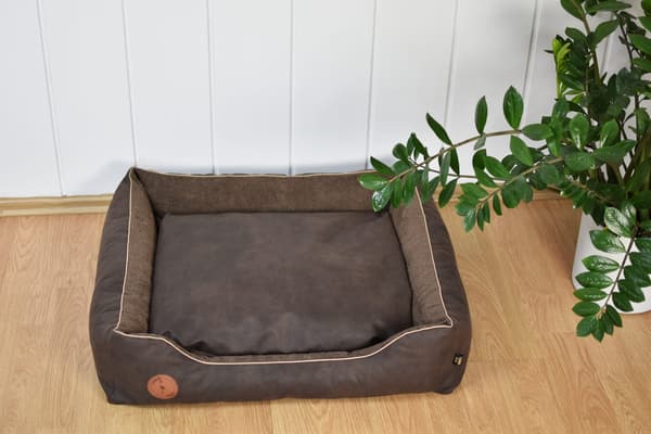 CEZAR soffa brun + brun struktur M - 80cm x 70cm
