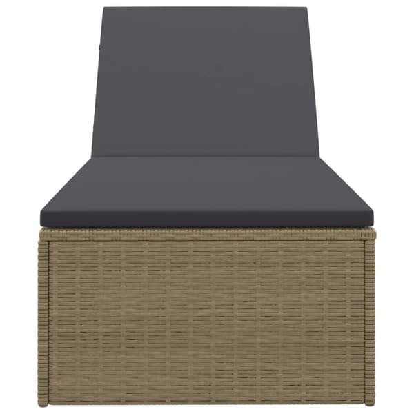 vidaXL polyrattan liggestol brun/mørkegrå