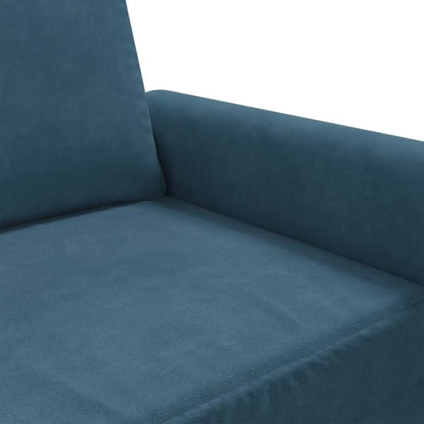 vidaXL 2-sitssoffa blå 120 cm klädd i sammet
