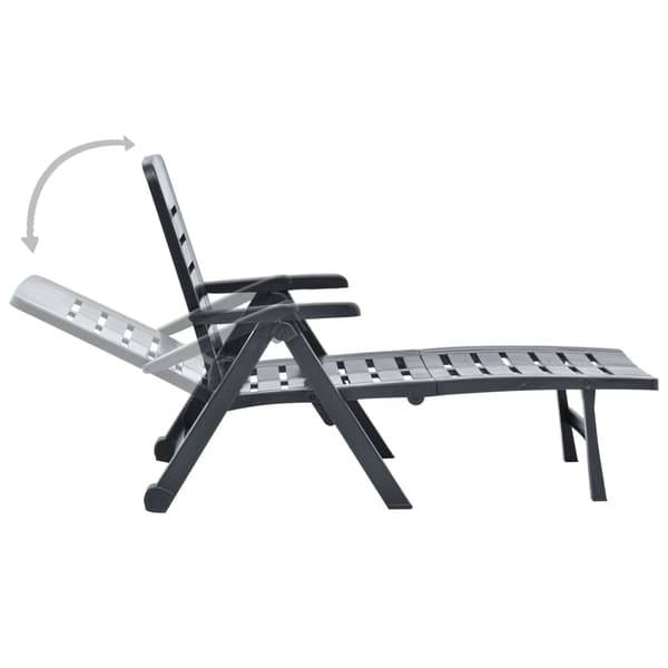 vidaXL foldbar liggestol, plastik, antracit