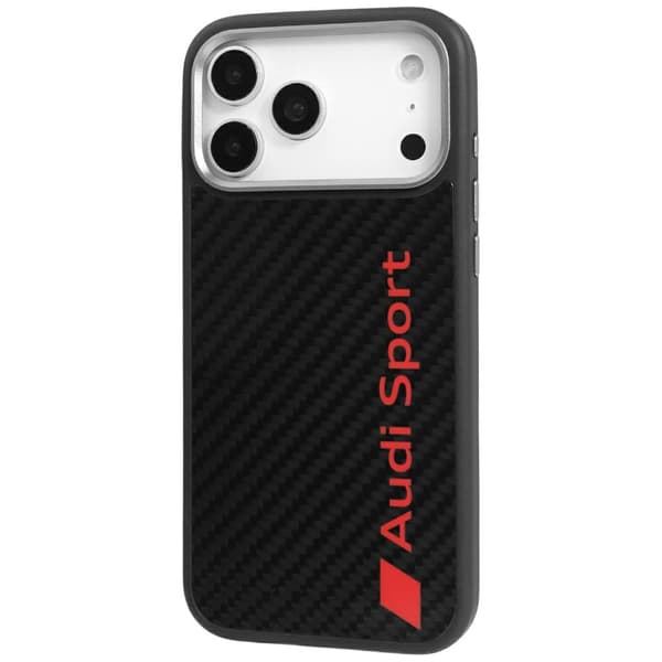 Audi R8 MagSafe-cover i kulfiber til iPhone 17 Pro Max, sort