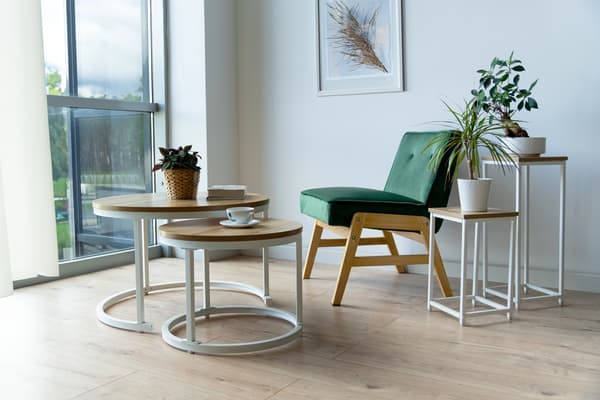 Galen Craft Hvide Loft Sofaborde Sæt med 2