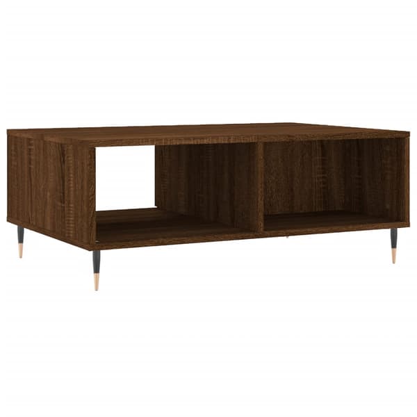 vidaXL sofabord, brunt egetræ, 90x60x35cm, træbaseret materiale