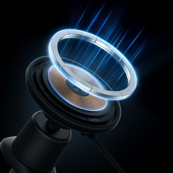iPhone bilholder med 15W induktiv oplader til luftventil - sort