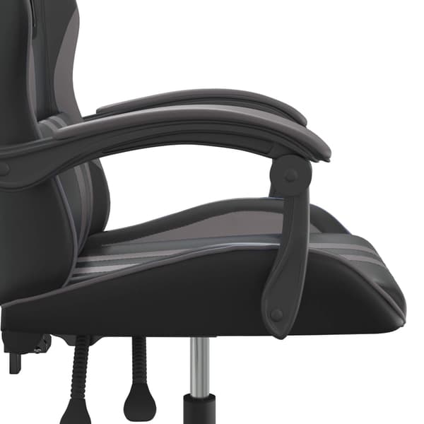 vidaXL gamingstol, sort og grå, kunstlæder