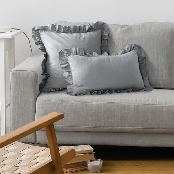 Örngott FRILL 45x45 cm stålbomull
