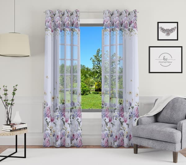 Gardin med snørehuller, print 010