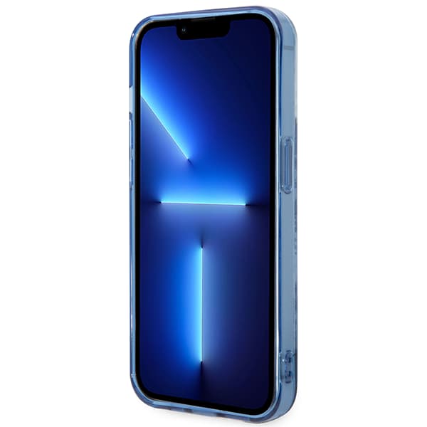 Guess Porcelain Collection-etui til iPhone 14 Pro, blå