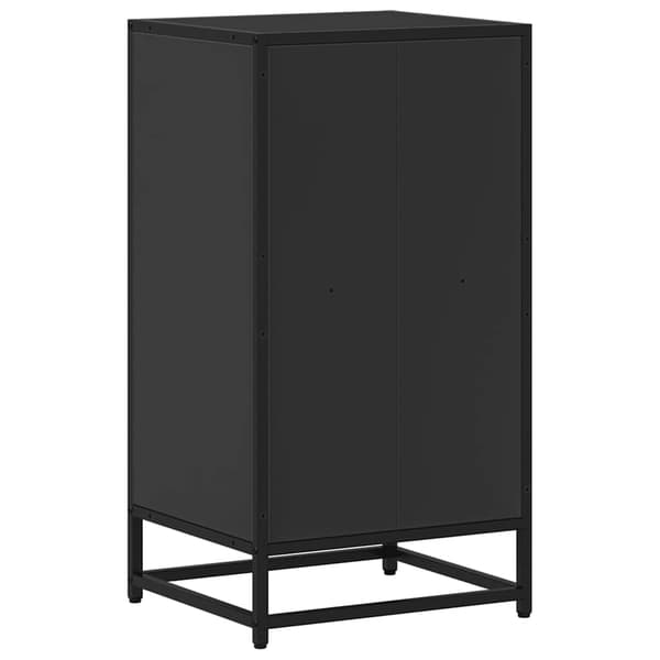 vidaXL bogreol, sort, 40x35x76 cm, træbaseret materiale