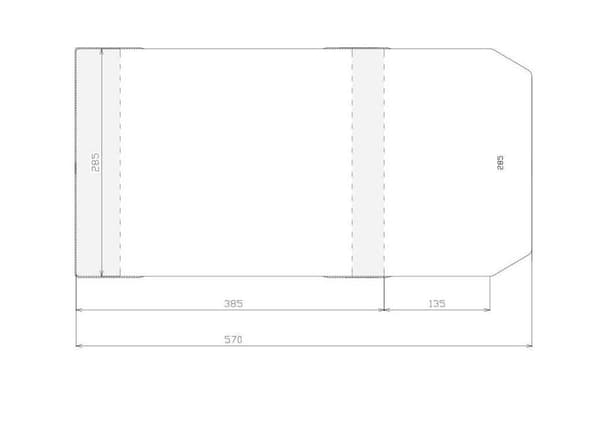 Justerbart lock 285x520mm (50 st)